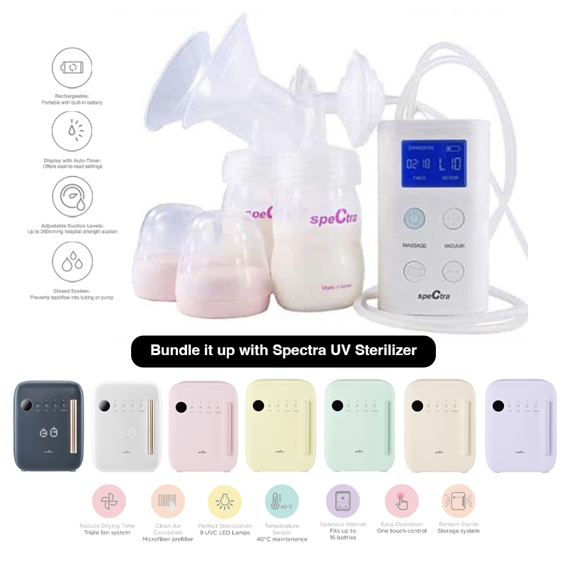 Spectra S9+ Double Electric Breastpump + UV LED Sterilizer Bundle